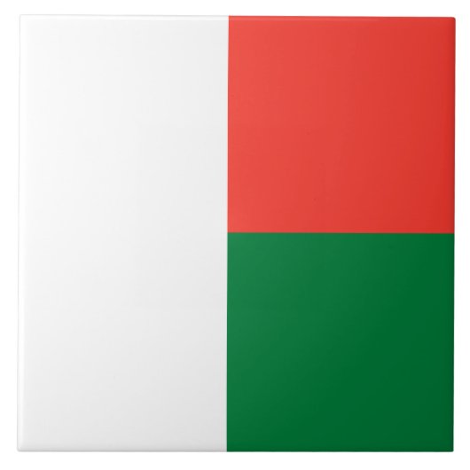 Flagge Madagaskars Fliese (Vorderseite)