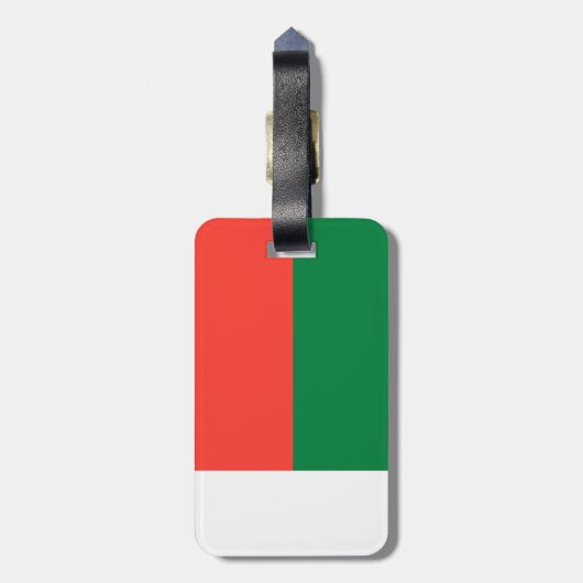 Flagge Madagaskars Gepäckanhänger (Rückseite vertikal)