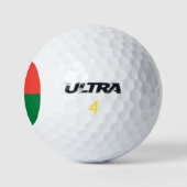 Flagge Madagaskars Golfball (Logo)