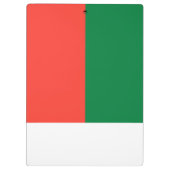 Flagge Madagaskars Klemmbrett (Rückseite)