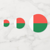 Flagge Madagaskars Konfetti (Vorderseiten)