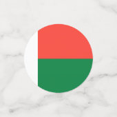 Flagge Madagaskars Konfetti (Klein Vorderseite)