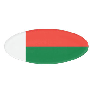 Flagge Madagaskars Namenschild