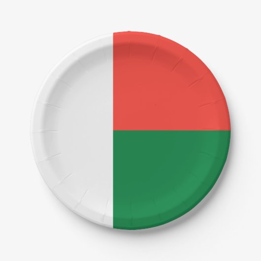 Flagge Madagaskars Pappteller (Vorderseite)