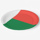 Flagge Madagaskars Pappteller (Schrägansicht)