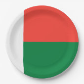Flagge Madagaskars Pappteller (Vorderseite)