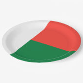 Flagge Madagaskars Pappteller (Schrägansicht)