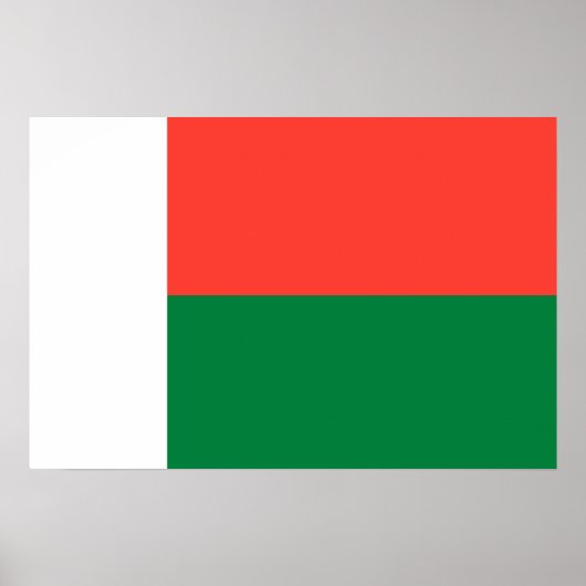 Flagge Madagaskars Poster (Vorne)