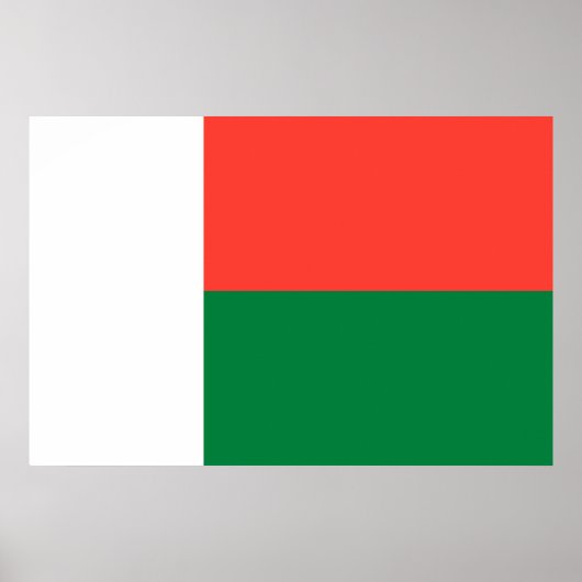 Flagge Madagaskars Poster (Vorne)