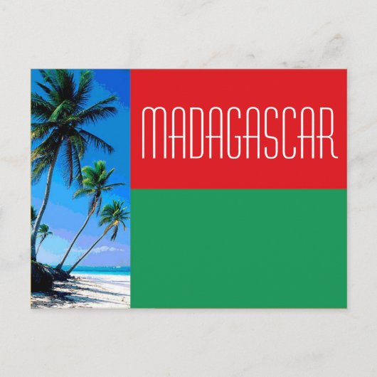 Flagge Madagaskars Postkarte (Vorderseite)
