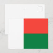 Flagge Madagaskars Postkarte (Vorne/Hinten)
