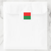 Flagge Madagaskars Runder Aufkleber (Tasche)