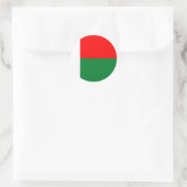 Flagge Madagaskars Runder Aufkleber (Tasche)