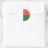 Flagge Madagaskars Runder Aufkleber (Tasche)