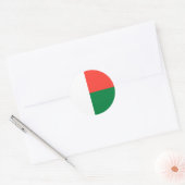 Flagge Madagaskars Runder Aufkleber (Umschlag)