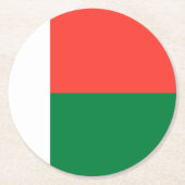 Flagge Madagaskars Runder Pappuntersetzer (Vorderseite)