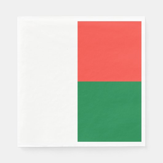 Flagge Madagaskars Serviette (Vorderseite)