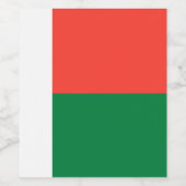 Flagge Madagaskars Weinetikett (Einzelnes Label)