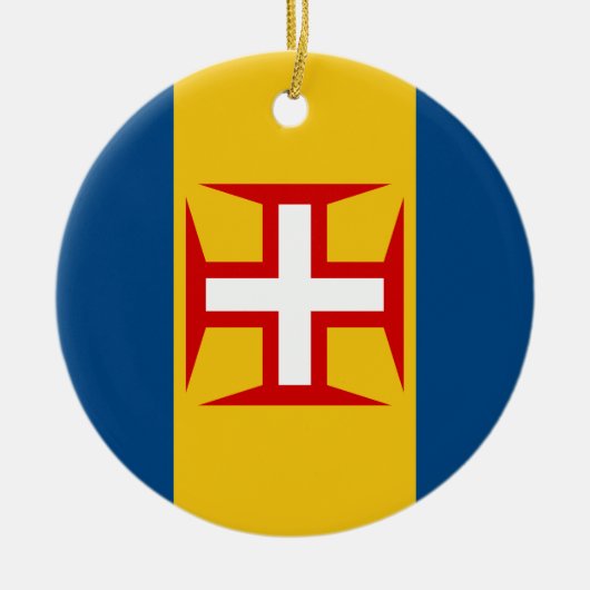 Flagge Madeiras (Portugal) Keramikornament (Vorne)