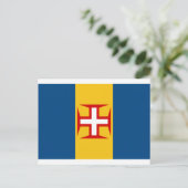 Flagge Madeiras (Portugal) Postkarte (Stehend Vorderseite)