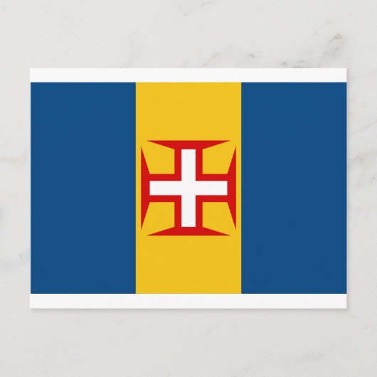 Flagge Madeiras (Portugal) Postkarte (Vorderseite)