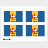 Flagge Madeiras Rechteckiger Aufkleber (Blatt)