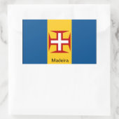 Flagge Madeiras Rechteckiger Aufkleber (Tasche)