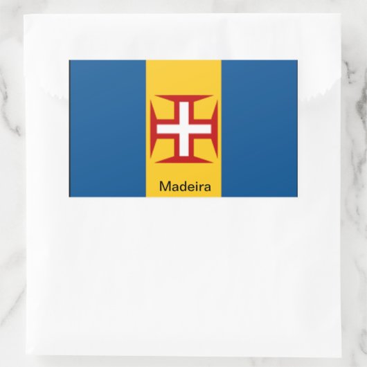 Flagge Madeiras Rechteckiger Aufkleber (Tasche)