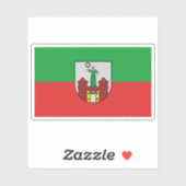 Flagge Magdeburgs, Deutschland Aufkleber (Blatt)