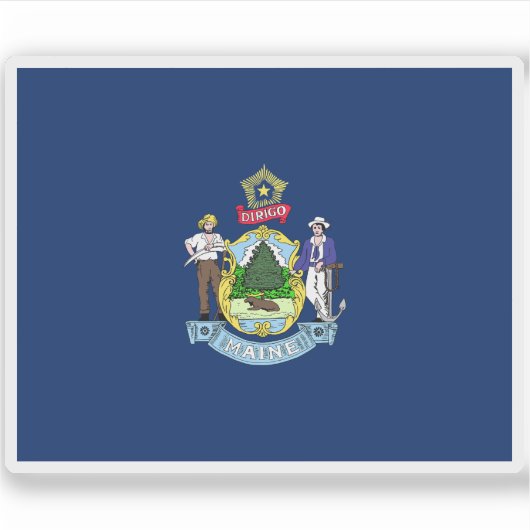 Flagge Maine Aufkleber (Vorderseite)