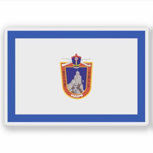Flagge Maipú, Chile Aufkleber (Vorderseite)