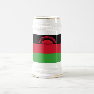 Flagge Malawis Bierglas