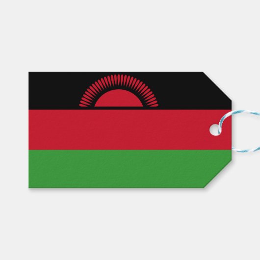 Flagge Malawis Geschenkanhänger (Vorderseite (Horizontal))