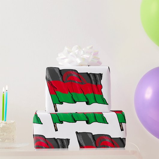Flagge Malawis Geschenkpapier