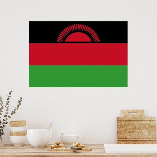 Flagge Malawis Poster (Küche)