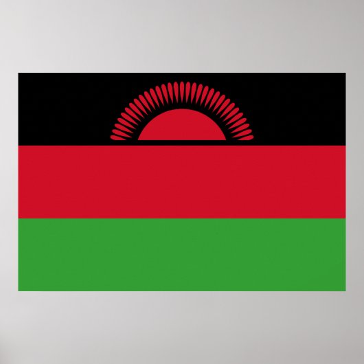 Flagge Malawis Poster (Vorne)