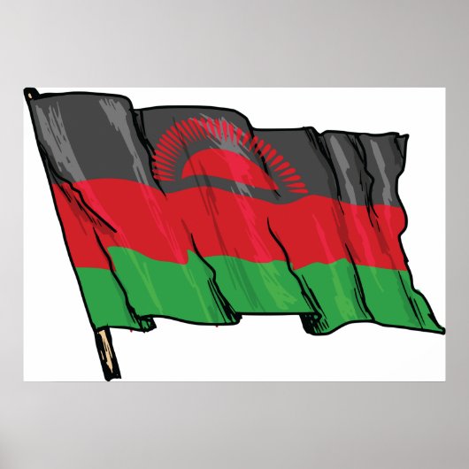 Flagge Malawis Poster (Vorne)