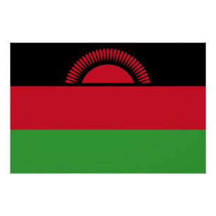 Flagge Malawis Poster