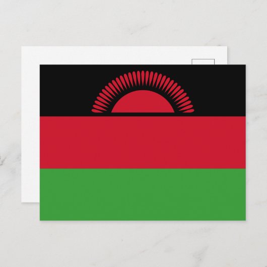 Flagge Malawis Postkarte (Vorne/Hinten)