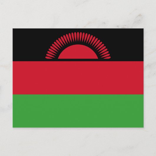 Flagge Malawis Postkarte (Vorderseite)
