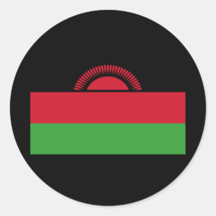 Flagge Malawis Runder Aufkleber