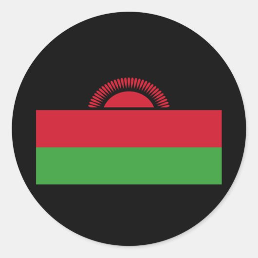 Flagge Malawis Runder Aufkleber (Vorderseite)