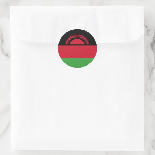 Flagge Malawis Runder Aufkleber (Tasche)
