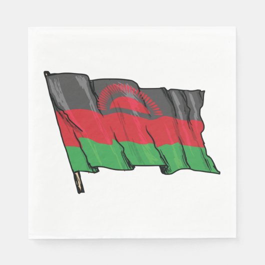 Flagge Malawis Serviette (Vorderseite)