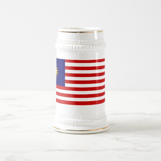 Flagge Malaysias Bierglas (Mittel)