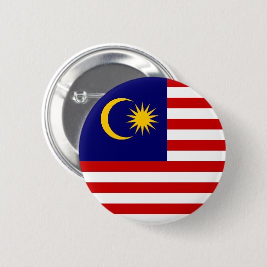Flagge Malaysias Button (Vorne & Hinten)