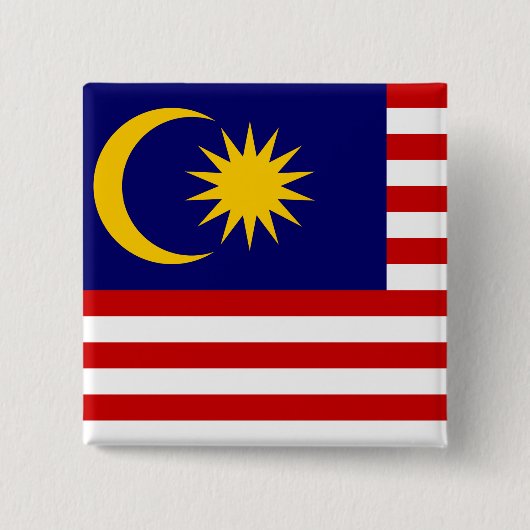 Flagge Malaysias Button (Vorderseite)