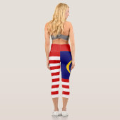 Flagge Malaysias Capri Leggings (Rückseite)