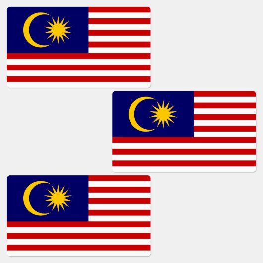 Flagge Malaysias Etiketten (Gruppe)