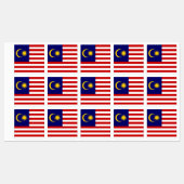 Flagge Malaysias Etiketten (Blatt)